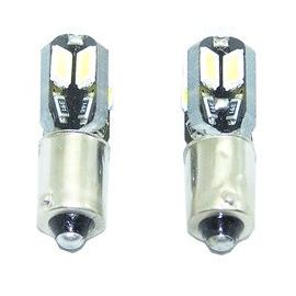 Pareja Bombillas LED Coche SMD 5 BA9S Canbus Blancas (luces bajas