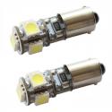 Pareja de bombillas LED CAN BUS 5LEDS H6W SMD