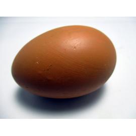 Huevo de Gallina Oscuro Largo cerámico simulado