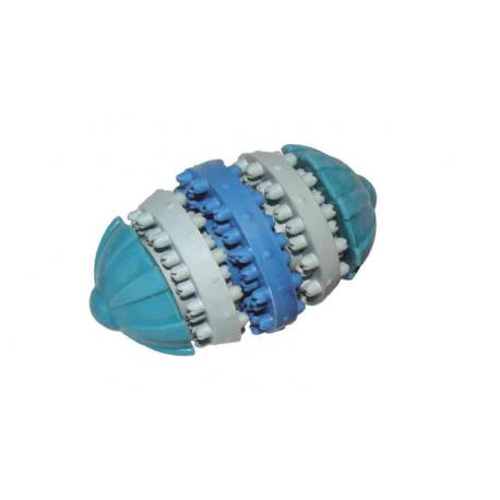 PET INTEREST Juguete para perro Dental Huevo loco de Goma 7.5cm 80gr Azul