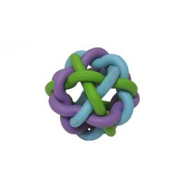 PET INTEREST Juguete para perro Pelota de goma entrelazada multicolor 9.5 cm L