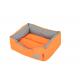 PET INTEREST Cuna Naranja y Gris talla S 55x45x19cm