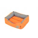 PET INTEREST Cuna Naranja y Gris talla S 55x45x19cm