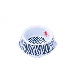 PET INTEREST Comedero bebedero 250 ml perros con decoración ZEBRA