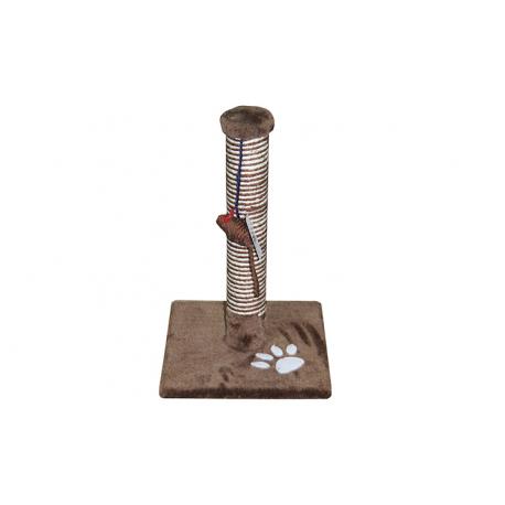 PET INTEREST RASCADOR PARA GATO DE BASE CUADRADA 31X31X48 TONOS MARRONES