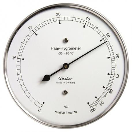 Higrómetro para medir la humedad en incubadoras, Pelo Sintético diámetro 70 mm
