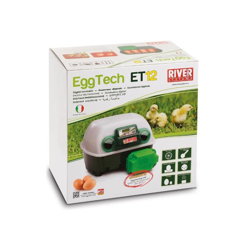 Patos y Codorniz CO-Z Incubadora de 12 Huevos Automáticos con Control de Humedad y Temperatura Incubadora de Huevos con Rotación Automática Incubadora para Huevos de Gallinas etc 