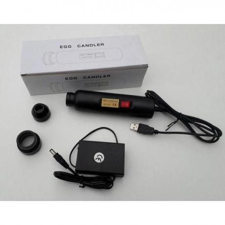 Ovoscopio "Powerlux" con gran potencia en LED + adaptador para pilas