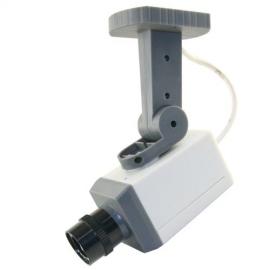 Cámara simulada cámara falsa no operativa con lente y Led intermitente giro horizontal al detectar movimiento