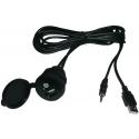 TOMA USB PARA EMPOTRAR Y JACK 3.5mm ESTANCO 2M ESPECIAL NAUTICA Y MOTO.