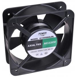 Ventilador "Powerfan" 150x150x50 mm, cojinete de bolas, rejilla y cables